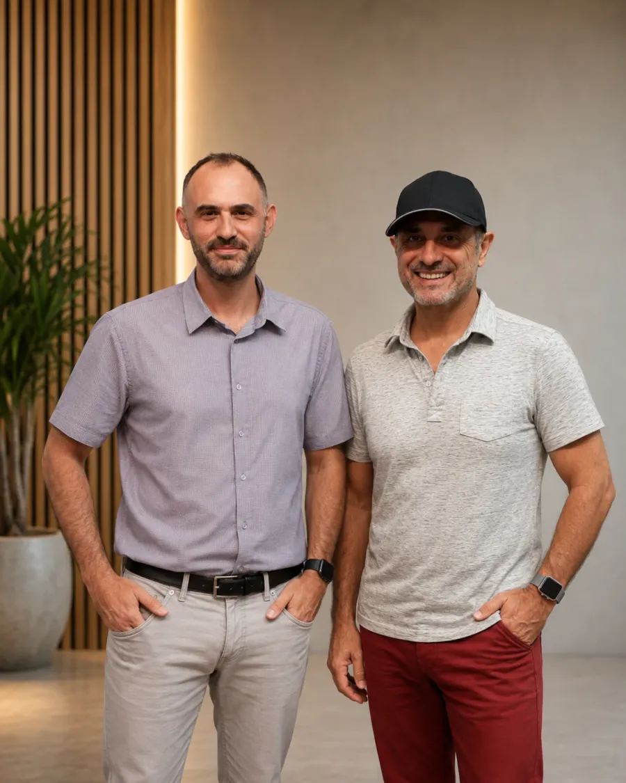 Thomas and Patrick, LocalFinder co-founders, at the office in Old Pasadena